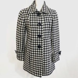 Collection by Gallery Houndstooth Long Pea Coat